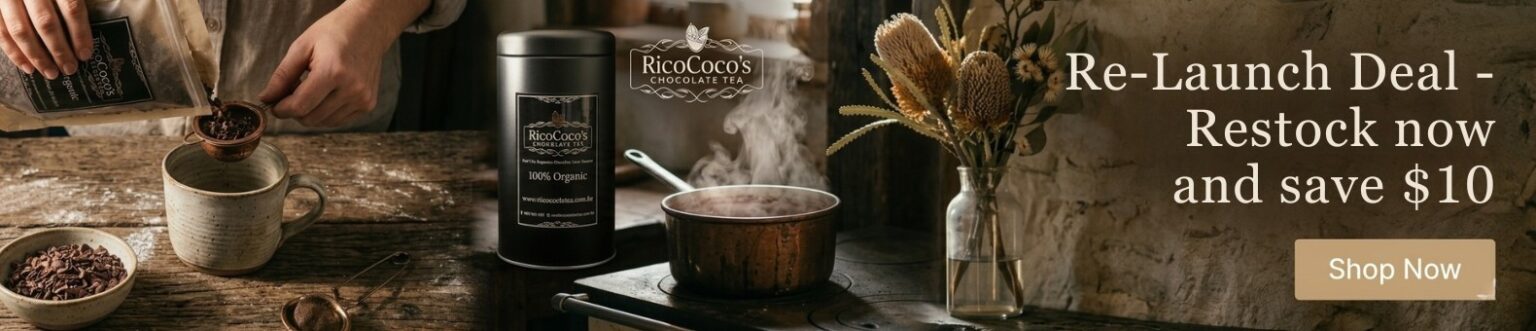 Cacao Husk Chocolate Tea by Rico Coco's